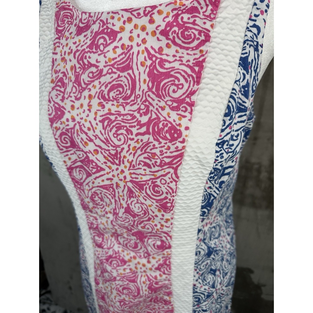 Lilly Pulitzer Womens Delia Starfish Print Blue Pink Shift Dress Size 4 - Picture 4 of 13